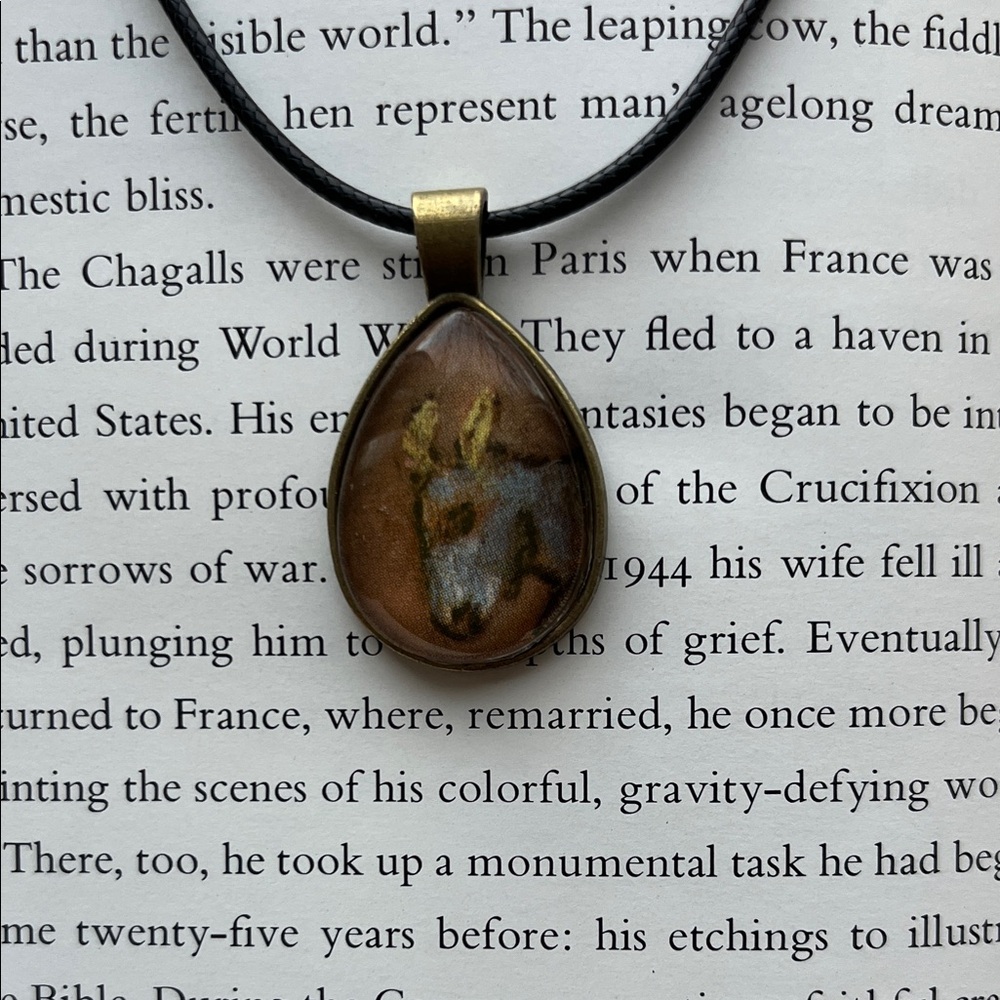 Upcycled art necklace pendant 🖼️